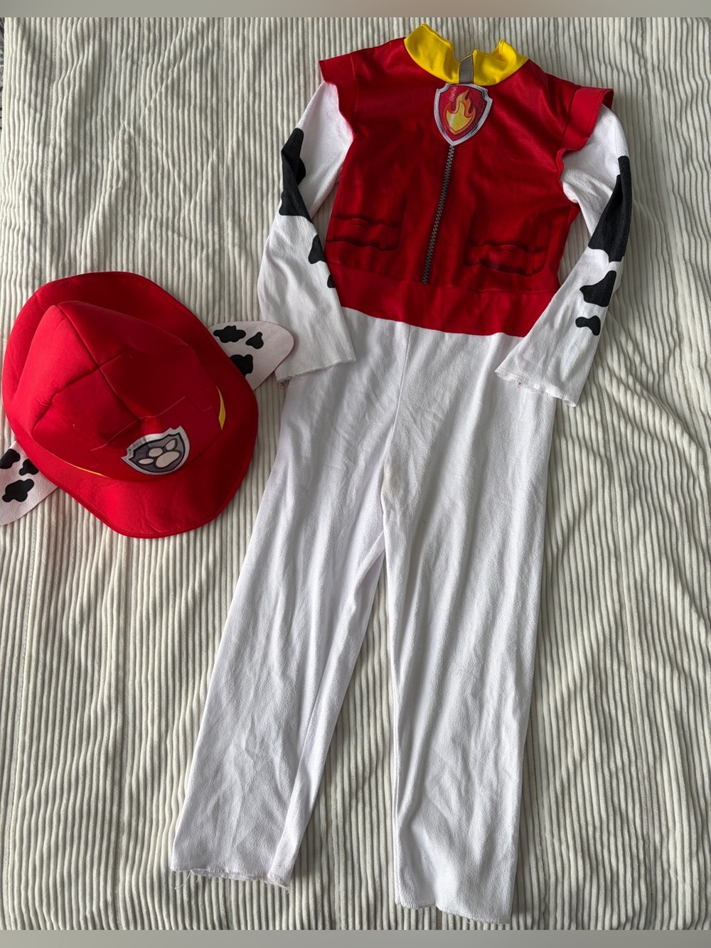 Paw Patrol Kids Marshall Halloween Costume Toddler 3T-4T Jumpsuit Hat Disguise